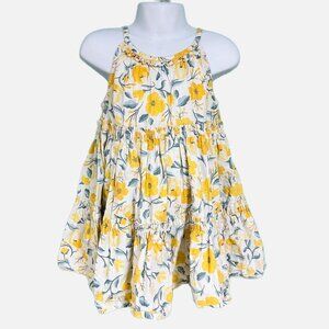 C&C California Girls Yellow & Cream Floral Dress Size 4T